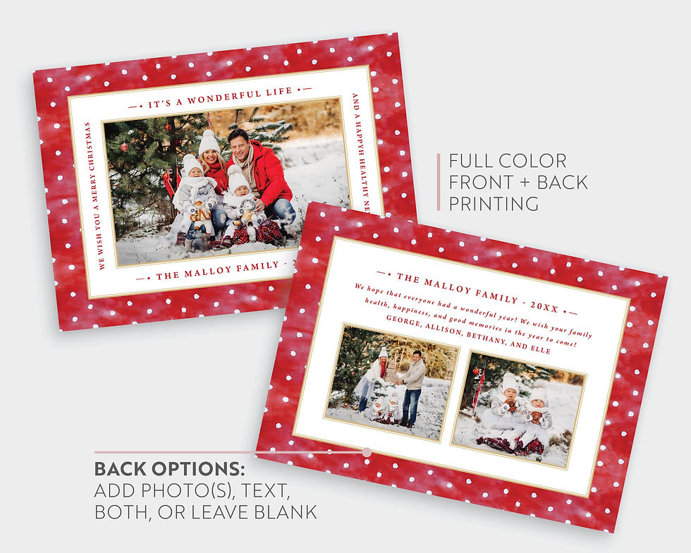 Thumbnail: Bethany |  Luxe Polka Dots Holiday Card