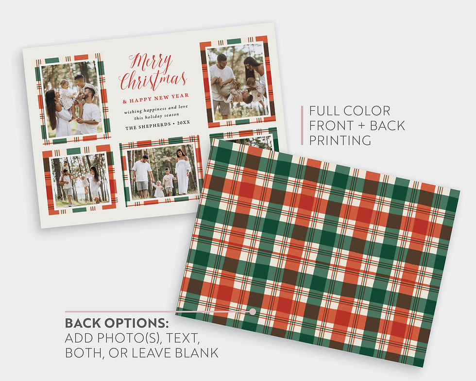 Thumbnail: SHEPHERD | Festive Plaid Frames Holiday Card