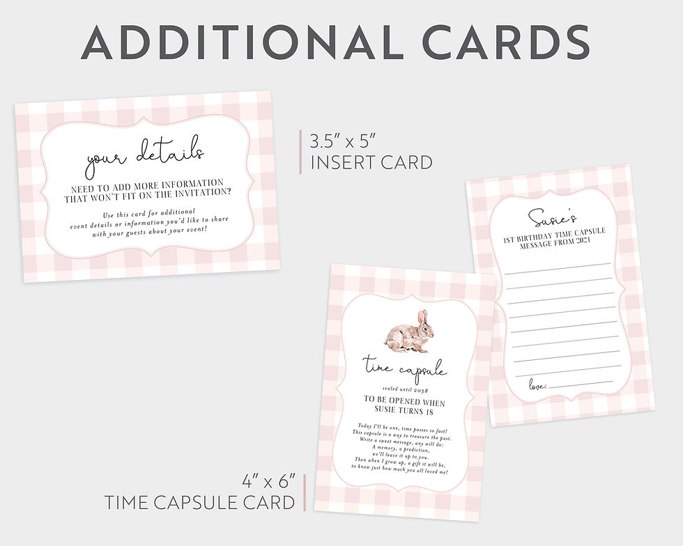 Thumbnail: Pink Plaid Some Bunny Easter Birthday Invitation
