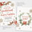 Thumbnail: Winter Onederland Greenery Floral Gold Glitter Snowflakes Birthday Invitation