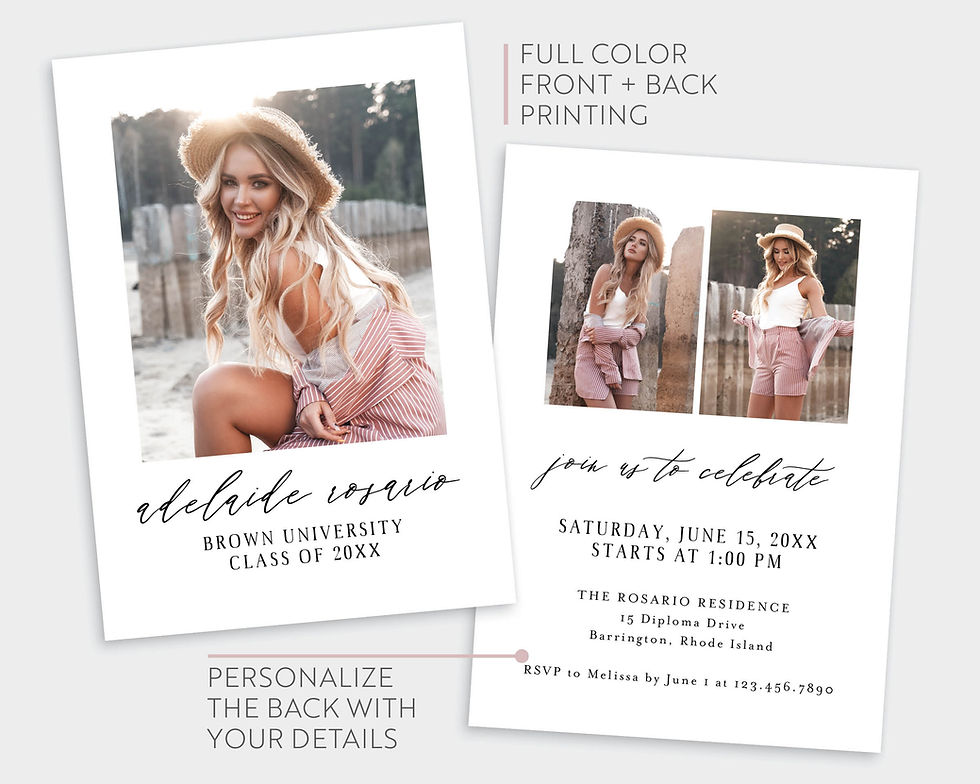 Thumbnail: ADELAIDE | Minimalist Announcement Party Invitation