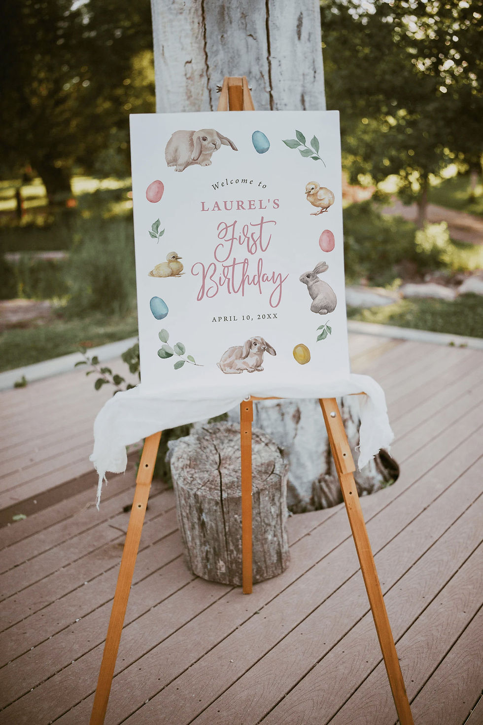 Thumbnail: LAUREL | Little Easter Bunny Large Welcome Sign