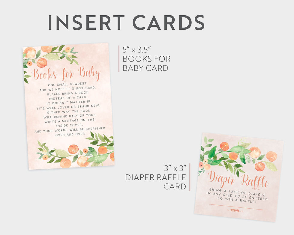 Thumbnail: Little Peach Greenery Baby Shower Invitation