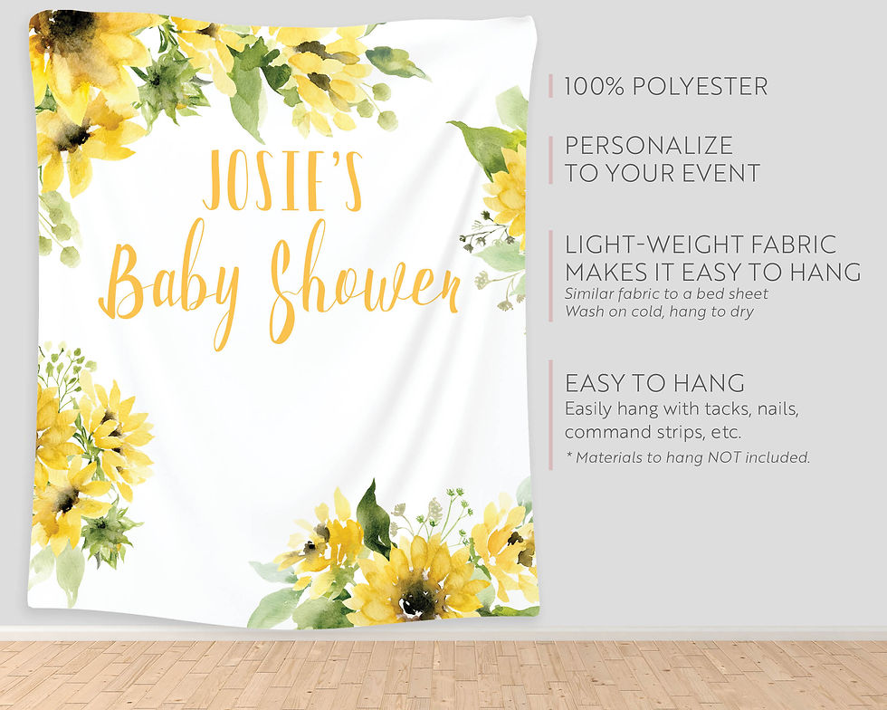 Thumbnail: Sunflower and Greenery Floral Party Backdrop