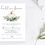 Thumbnail: Fall in Love Greenery and White Pumpkin Bridal Shower Invitation