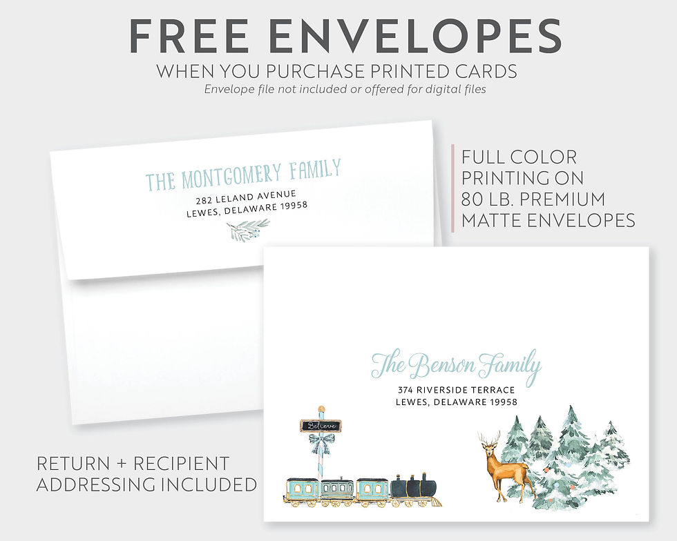 Thumbnail: Blue and Gold Christmas Town Winter Religious Invitation