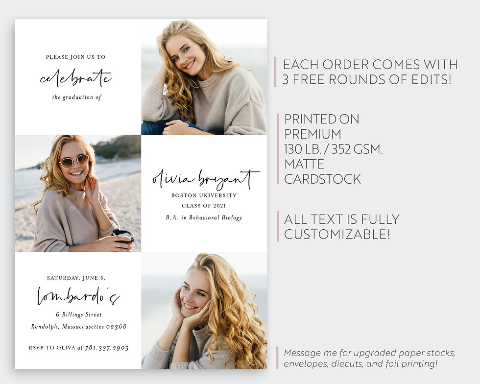 Thumbnail: LENNON | Graduation Announcement Party Invitation