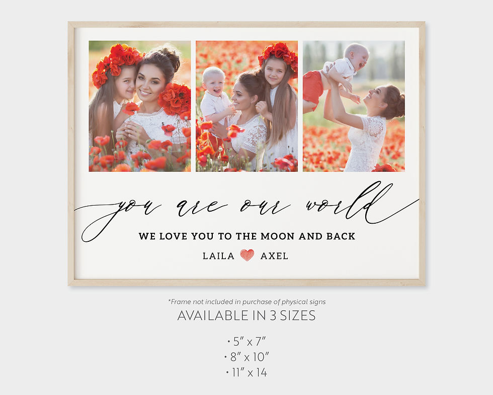 Thumbnail: Personalized 'You Are Our World' Mother's Day Photo Collage Gift