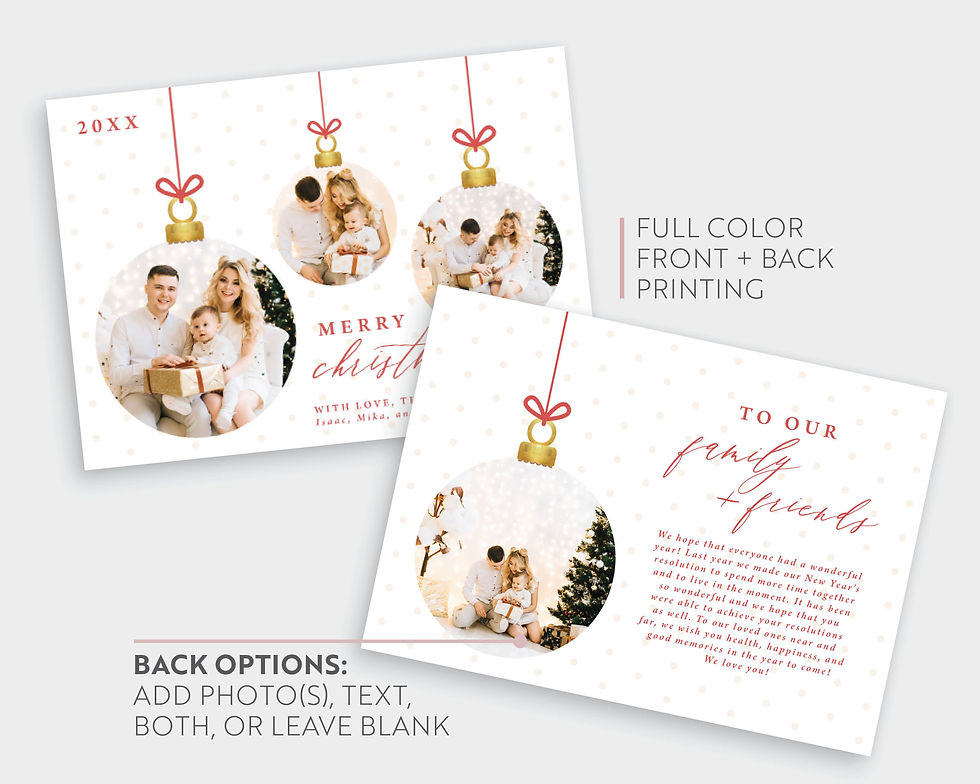 Thumbnail: Mika |  Hanging Ornaments Holiday Card