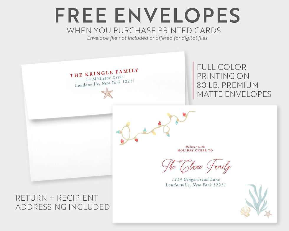 Thumbnail: COCOA | Coastal Beach Holiday Card
