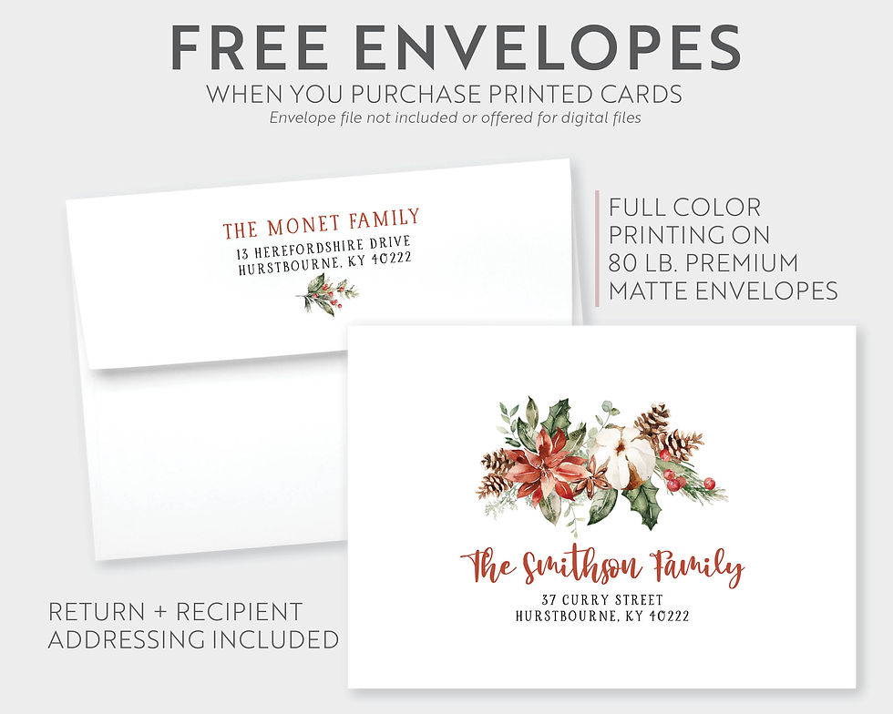 Thumbnail: Winter Floral and Greenery Gold Glitter Snowflakes Gender Reveal Invitation