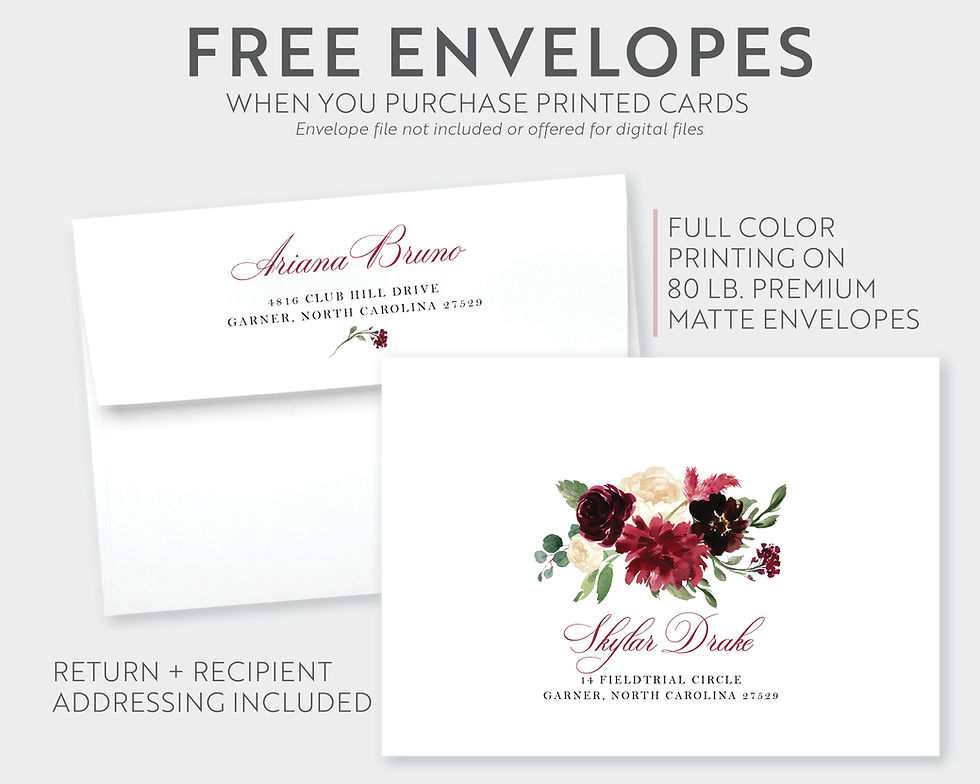 Thumbnail: Burgundy and Gold Floral Religious Invitation