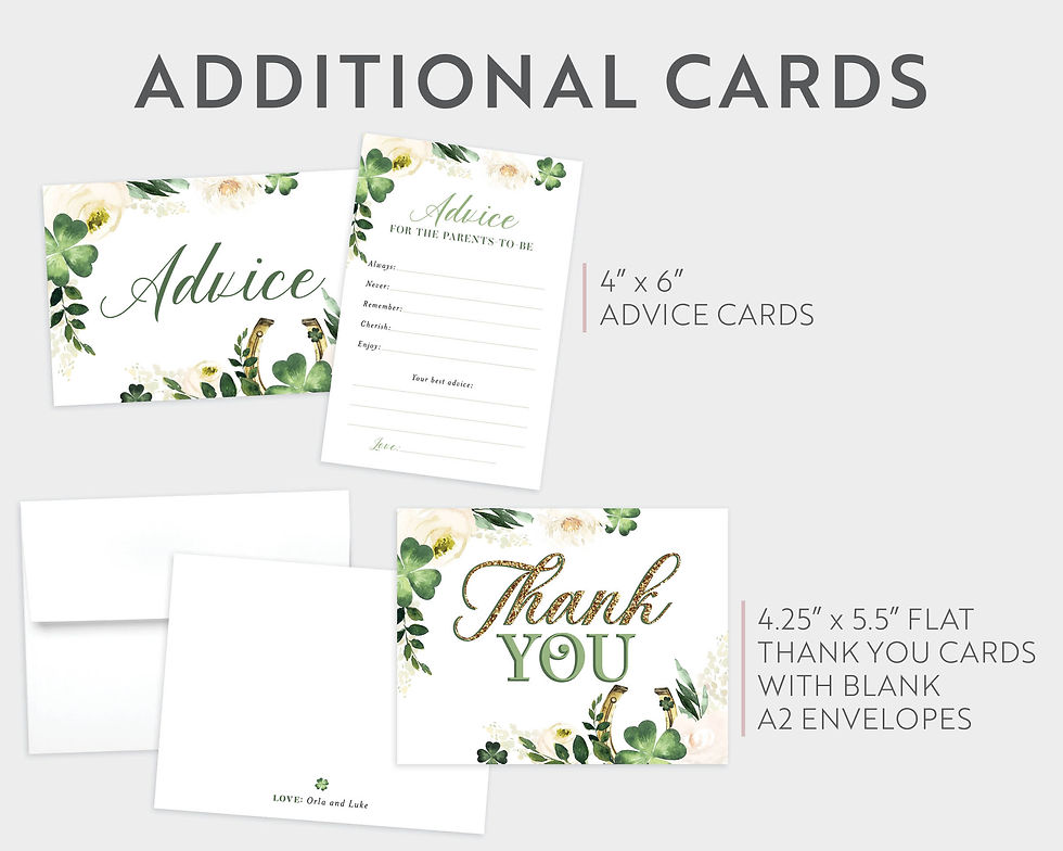 Thumbnail: Little Shamrock Floral Shamrock Baby Shower Invitation