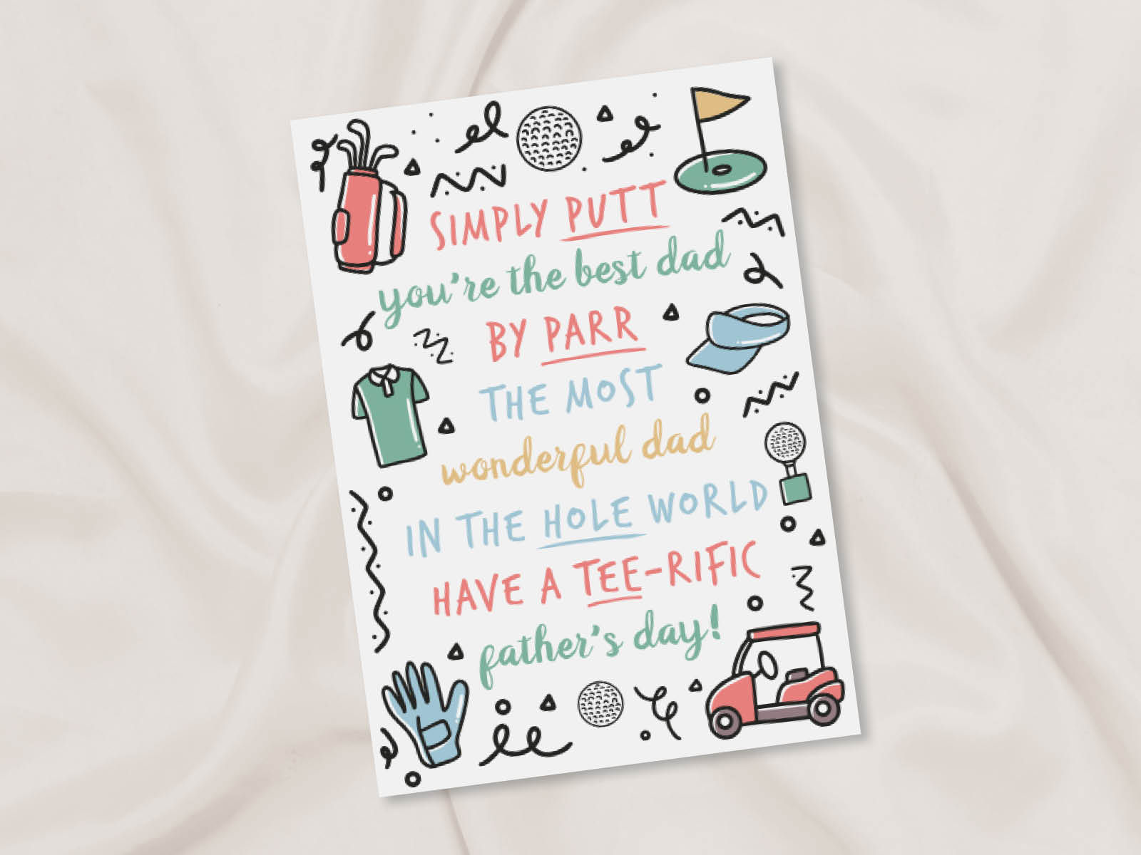 Simply Putt Golf Punny Father's Day Greeting Card