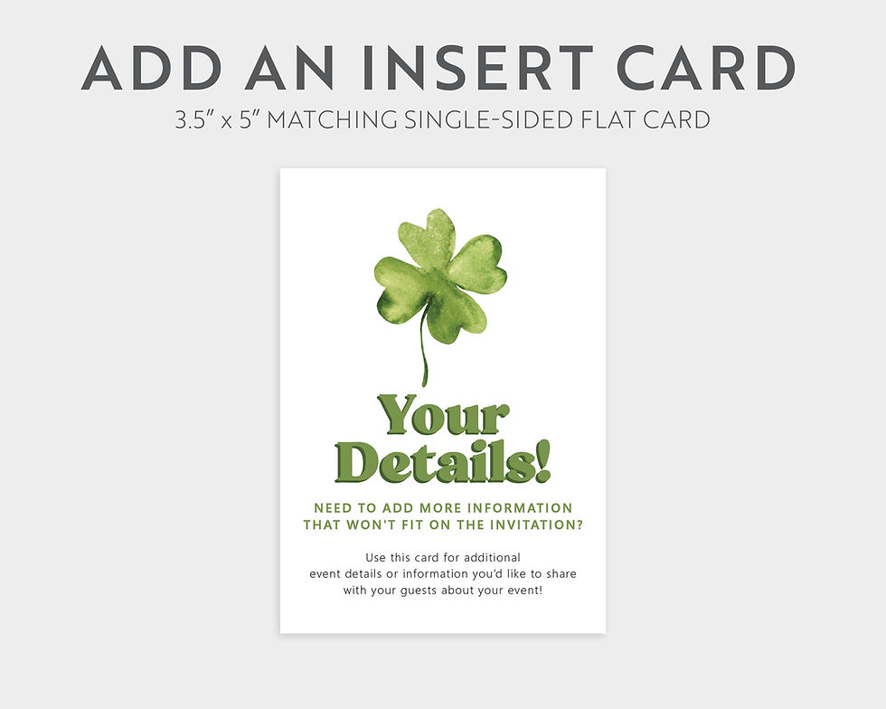 Thumbnail: He or She Little Shamrock St. Patrick's Day March Gender Reveal Invitation