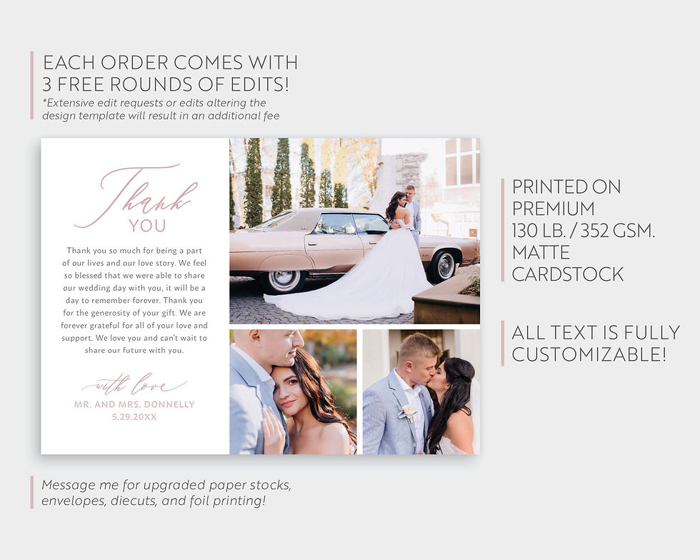 Thumbnail: Luetta Wedding Thank You Card