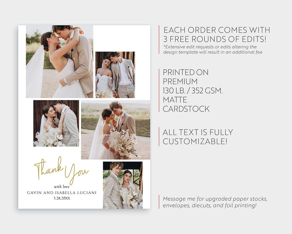 Thumbnail: Isabella Wedding Thank You Card