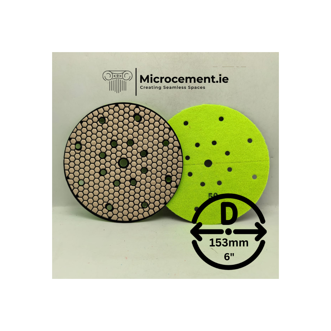 Diamond Sanding Pads [DIA 153mm 6"]  P50 - P120