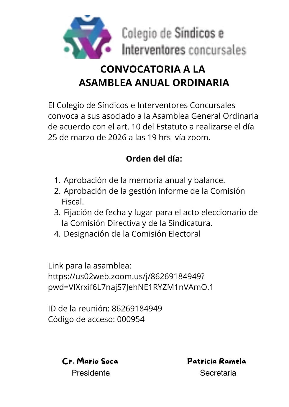 Asamblea General Ordinaria