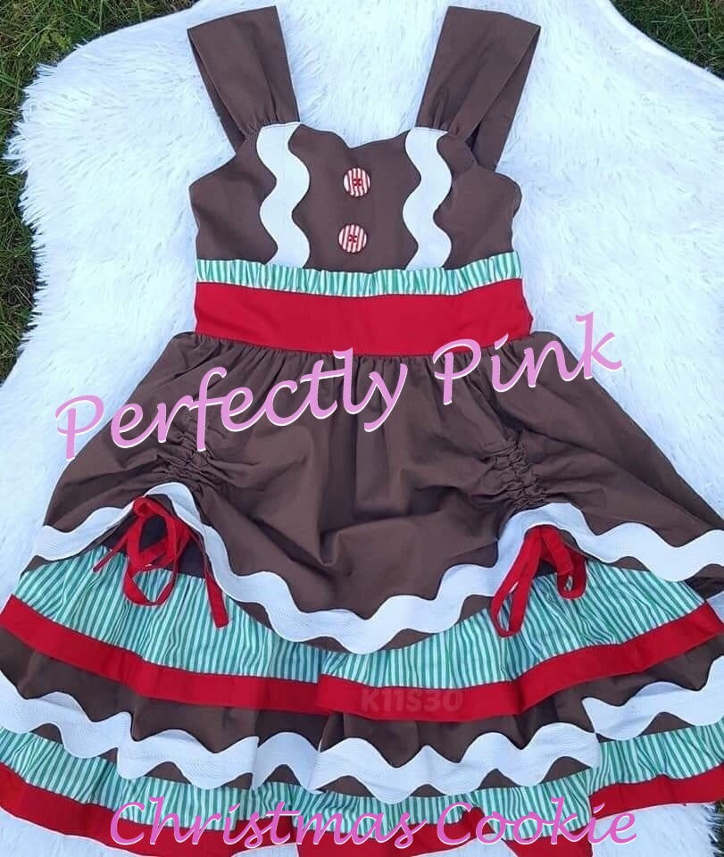 Thumbnail: RENTAL ONLY Christmas Cookie Gingerbread Dress Rental Only