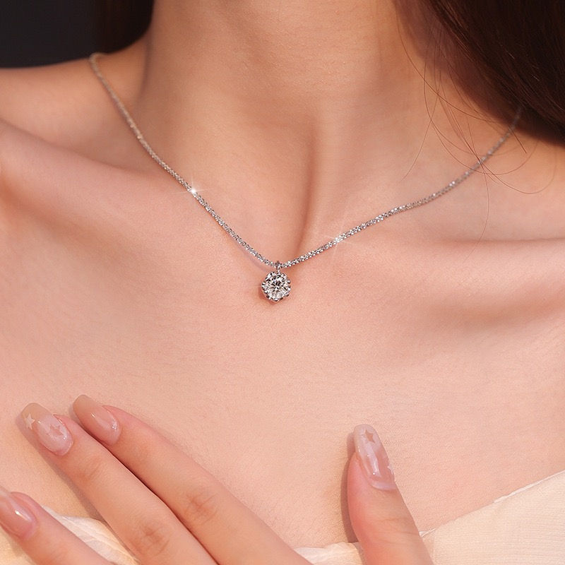 Thumbnail: Andara Luxury 925 Sterling Silver AAAAA Zircon Pendant Necklace Fashion Italian 