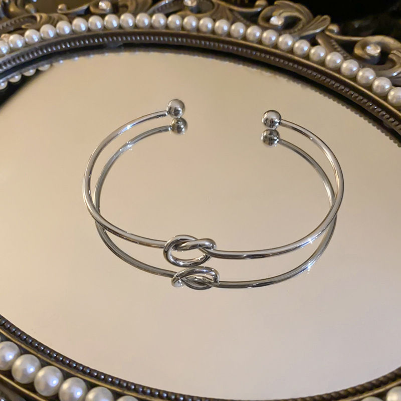 Thumbnail: Stainless Steel Bracelets Vintage Men's Fashion Woven Twist Texture Bangles for 