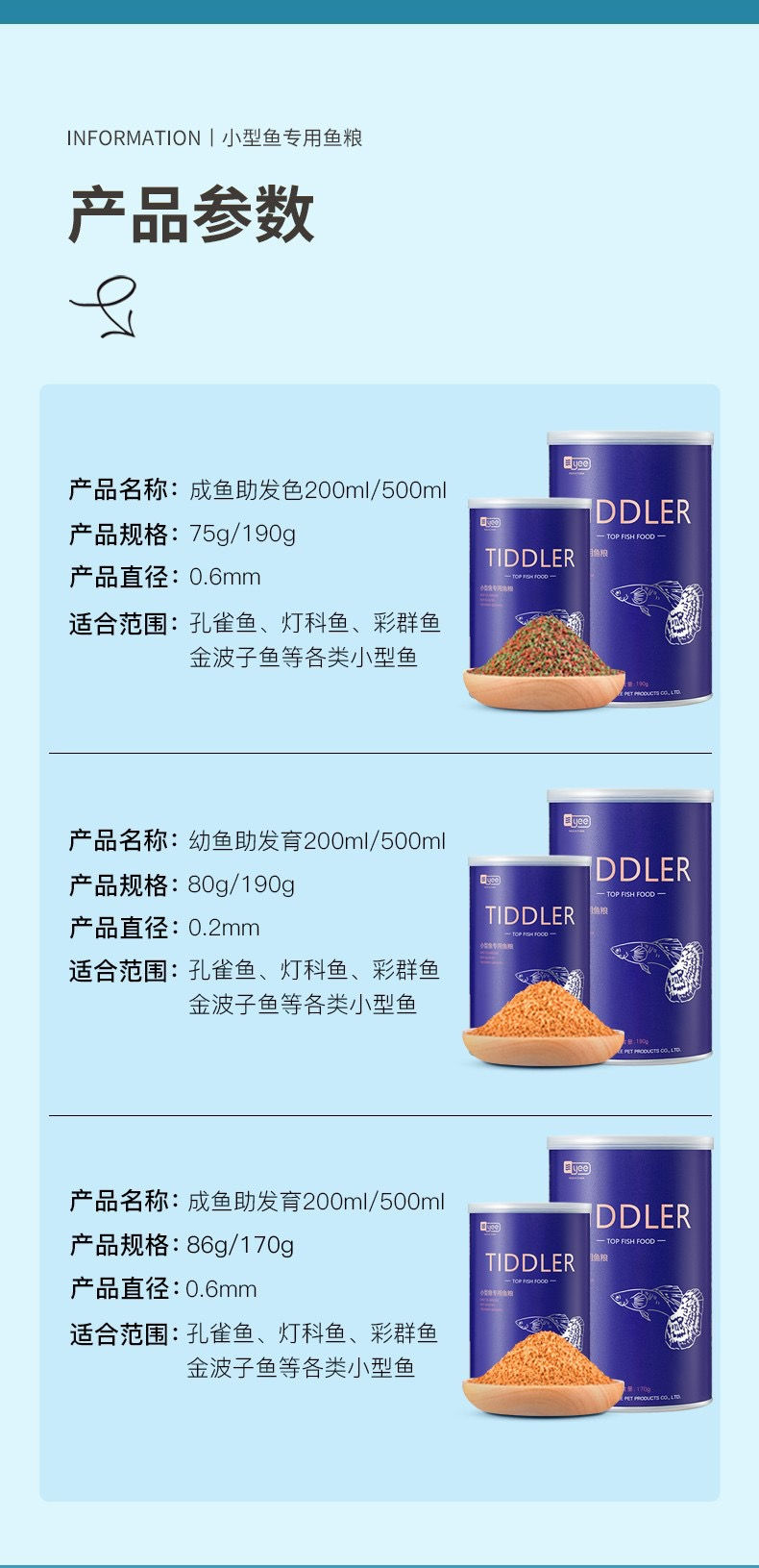 縮圖：YEE意牌小型魚專用魚糧