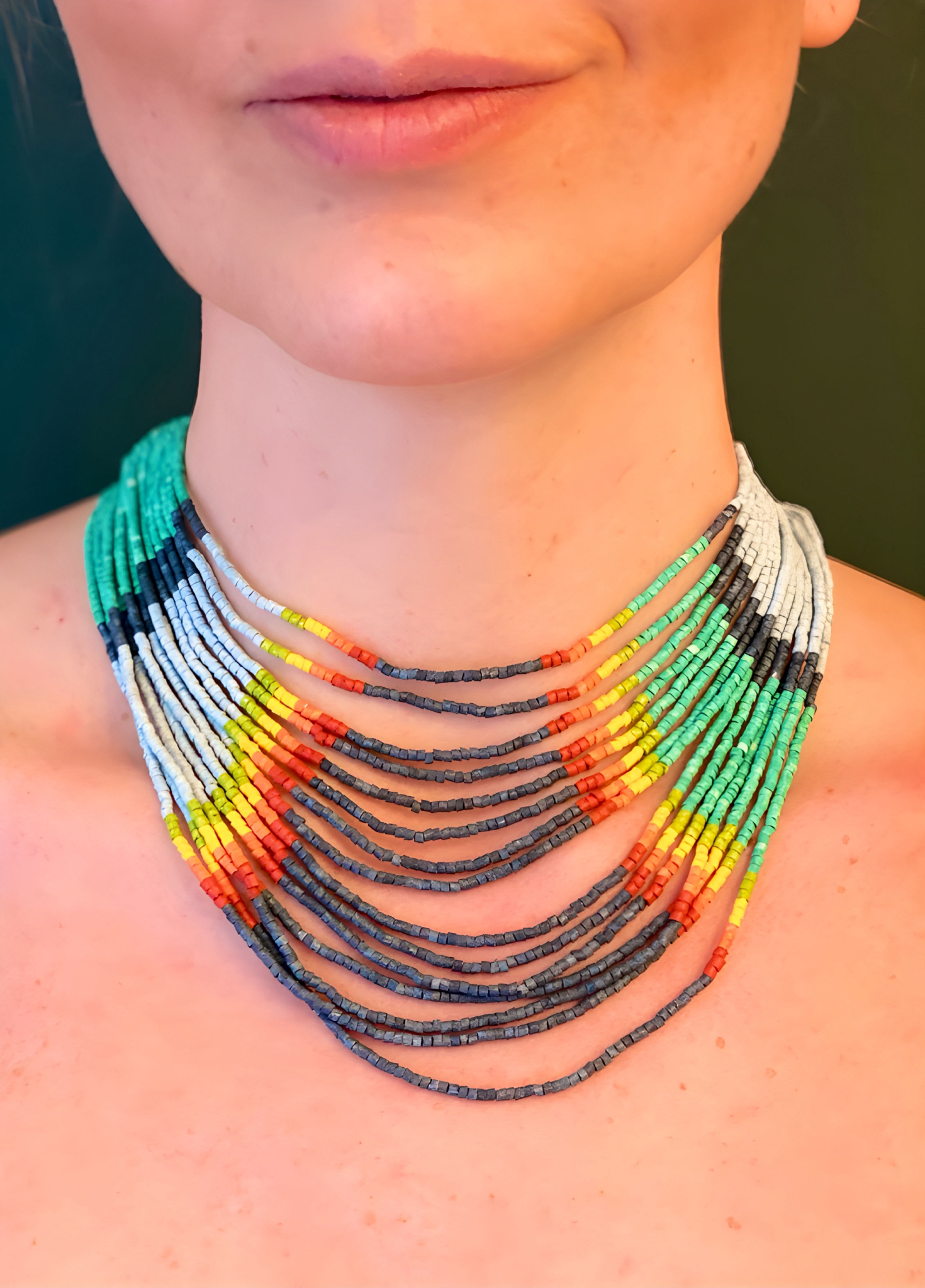 Statement Fringe Bib Necklace