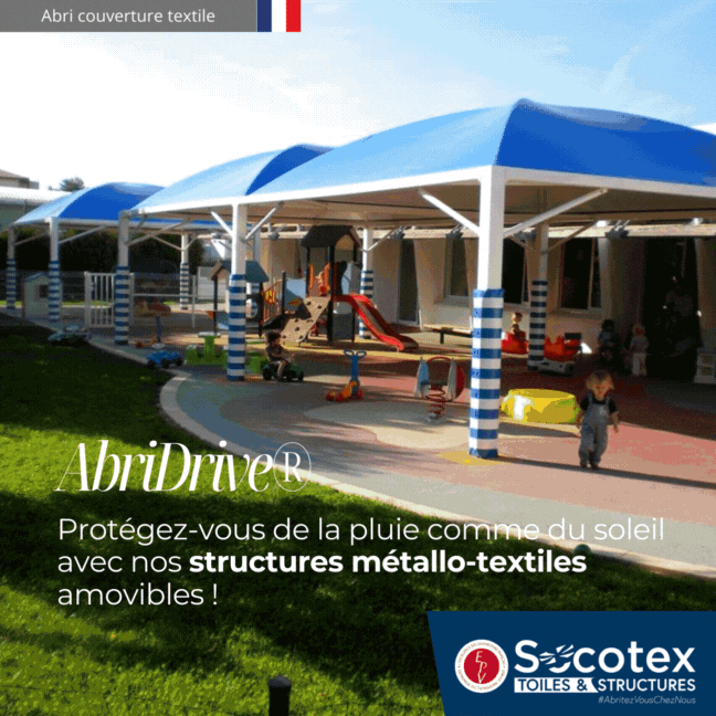 Abridrive abri métallo textile sur mesure