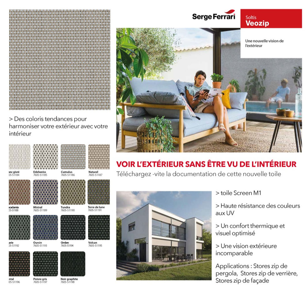 Stores verticaux zip, la nouvelle toile Soltis VEOZIP