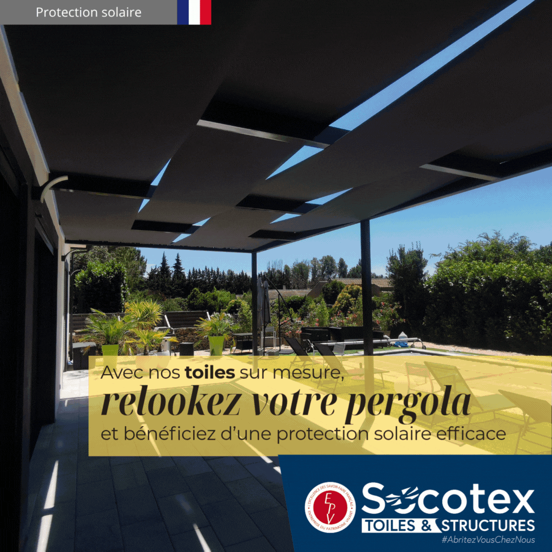 Relookez votre pergola avec une toile sur mesure signée Socotex