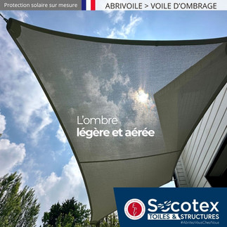 Avec la voile d'ombrage créé une ombre légère et aérée