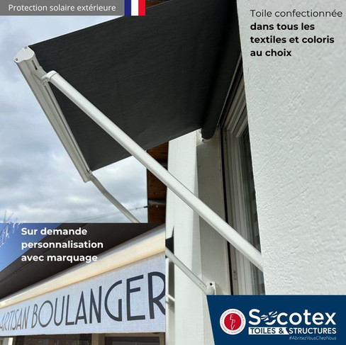 Le store à projection HOULGATE, fabriqué par SOCOTEX