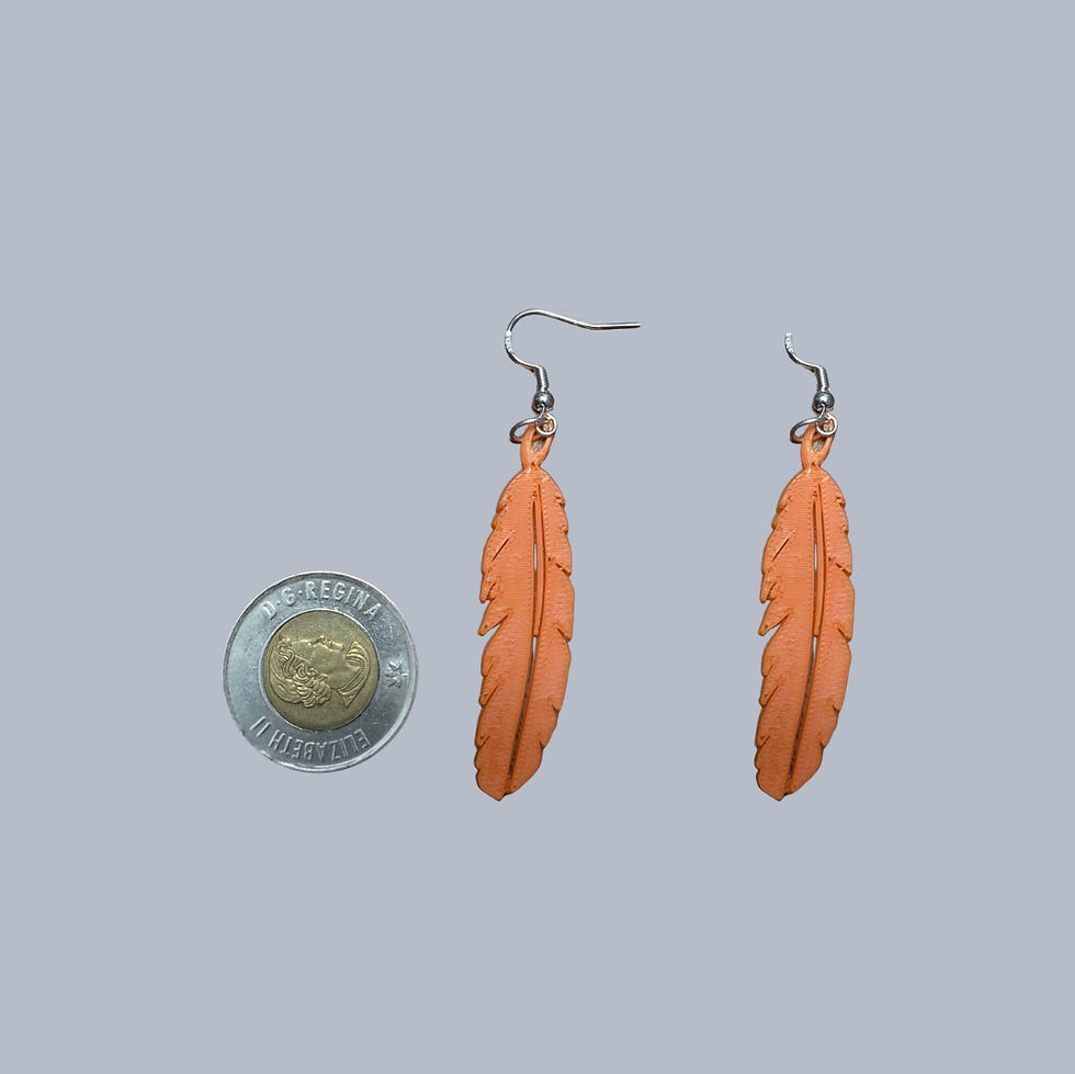 3D Printed Feather Earrings