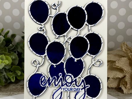 Navy and White Balloon Bouquets