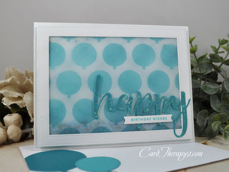 Vellum Stenciled Balloons Happy Birthday Wishes