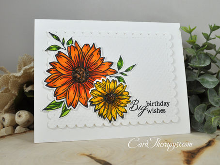 Whimsical Flowers Big Birthday Wishes