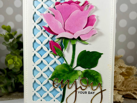 Enjoy Your Day Watercolored Rose