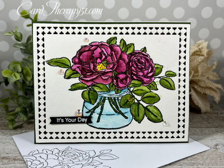 Watercolor Rose Bowl It's Your Day