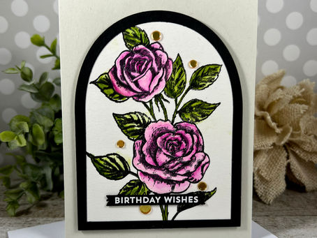 Watercolor Roses Birthday Wishes