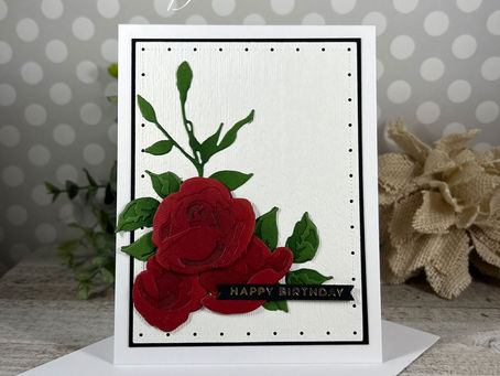 Red Rose Flurries Happy Birthday