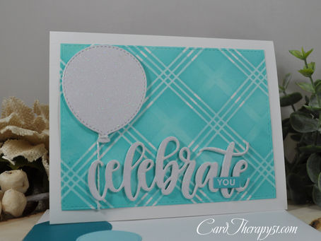 Stenciled Plaid Celebrate You