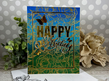 Happy Birthday Embossed Background Blending