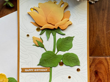 Lovely Layers Yellow Rose Happy Birthday