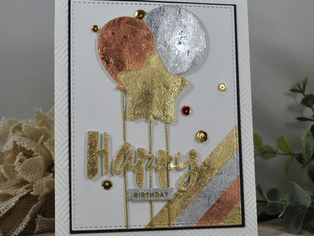 Gilded Flakes Happy Birthday Balloons