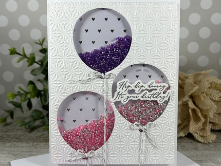 Pink, Purple, and Turquoise Embossed Happy Birthday Shaker Balloons