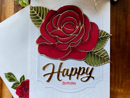 Detailed Rose Birthday Cards