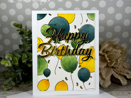 Confetti Balloons Happy Birthday