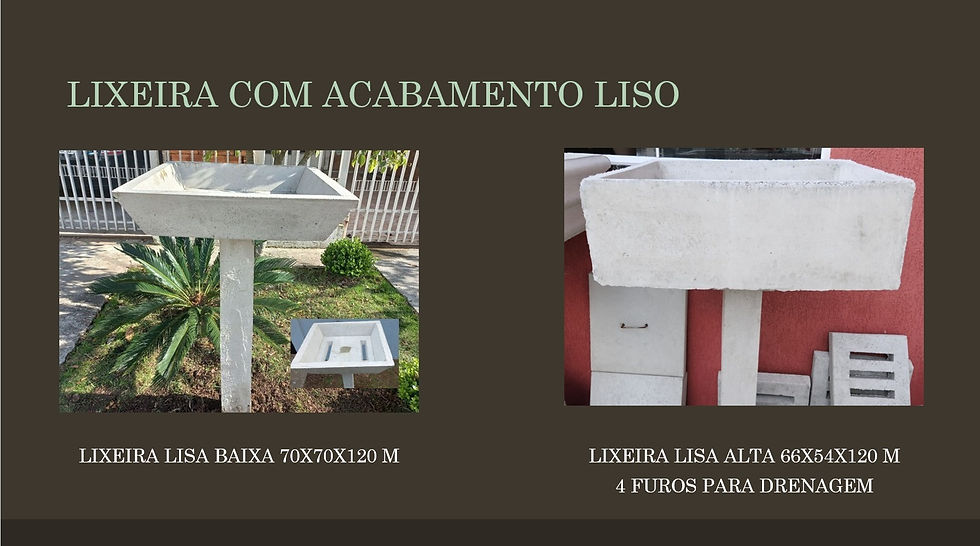 Miniatura: Lixeira Lisa Alta 66x54x120cm