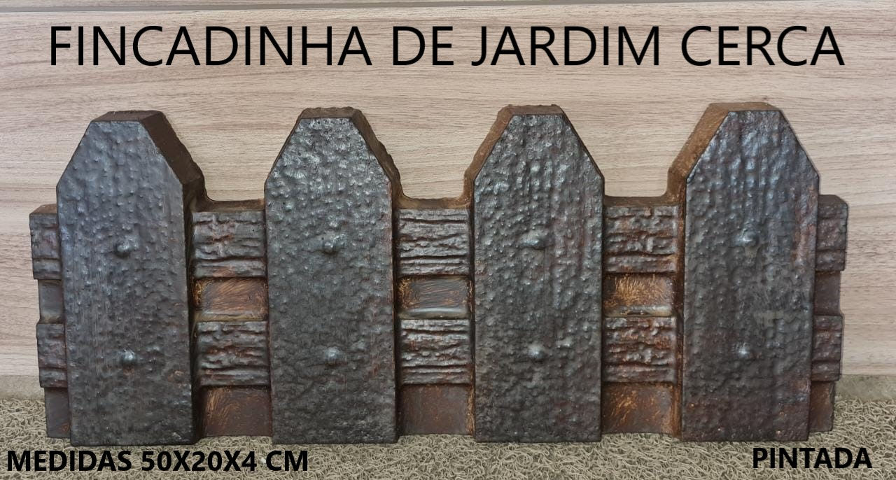 Fincadinha de Jardim Cerca Pintada  50x20x4cm